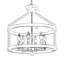 Luminaire de lustre de style campagne moderne, plafonnier convertible semi-encastré avec hauteur réglable, luminaire suspendu rétro rustique pour la salle à manger, la cuisine, le vestibule