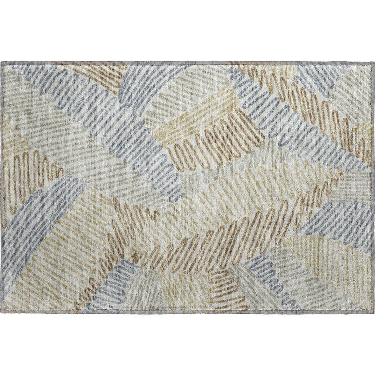Premium Machine Washable Prisco Taupe Rug