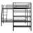 Twin Size Metal Bed With Shelves - Black, Comfortable & Storage Black Loft Shelf Stylish Functional