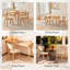5 -Person Rubberwood Solid Wood Dining Set-1457739163