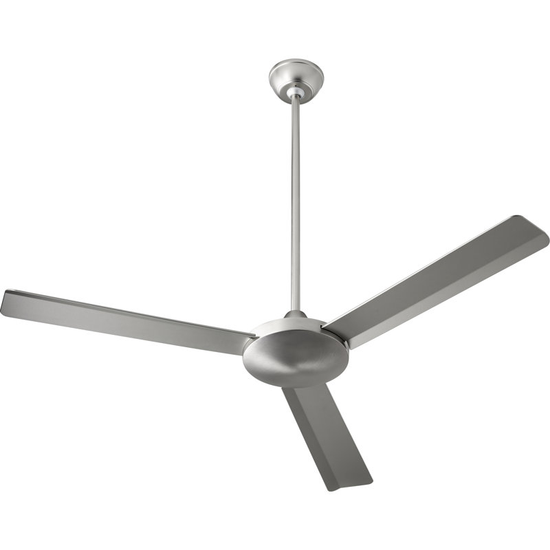Nayema 52'' Ceiling Fan, Satin Nickel with Silver Blades