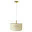 LAMPE PENDENTIF EN CHÊNE ET DORÉ Feuerstein