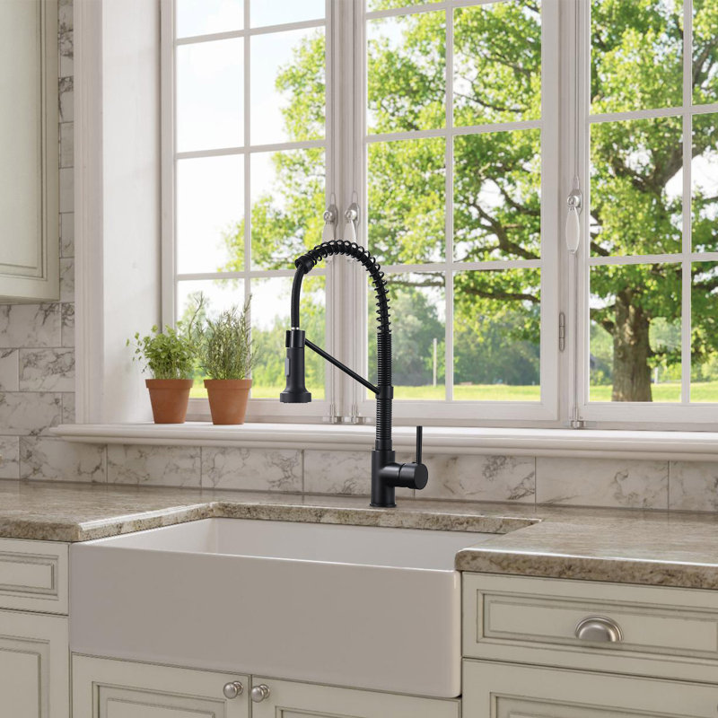 FLG Pull Down Touch Kitchen Faucet, Black