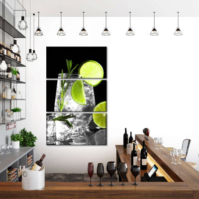 Ensemble de 3 pièces cocktail froid sur toile