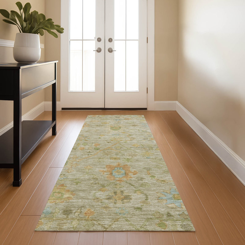 Premium Machine Washable Mayfield AMF1930 Global Rug, Runner 2'3" x 7'6"