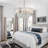 9-light Dimmable Tiered Chandelier