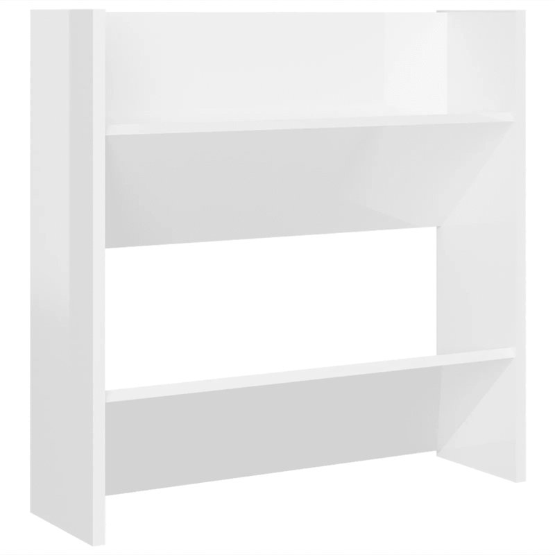 9 Pair Shoe Storage, 60 cm H x 120 cm W x 18 cm D, High Gloss Grey