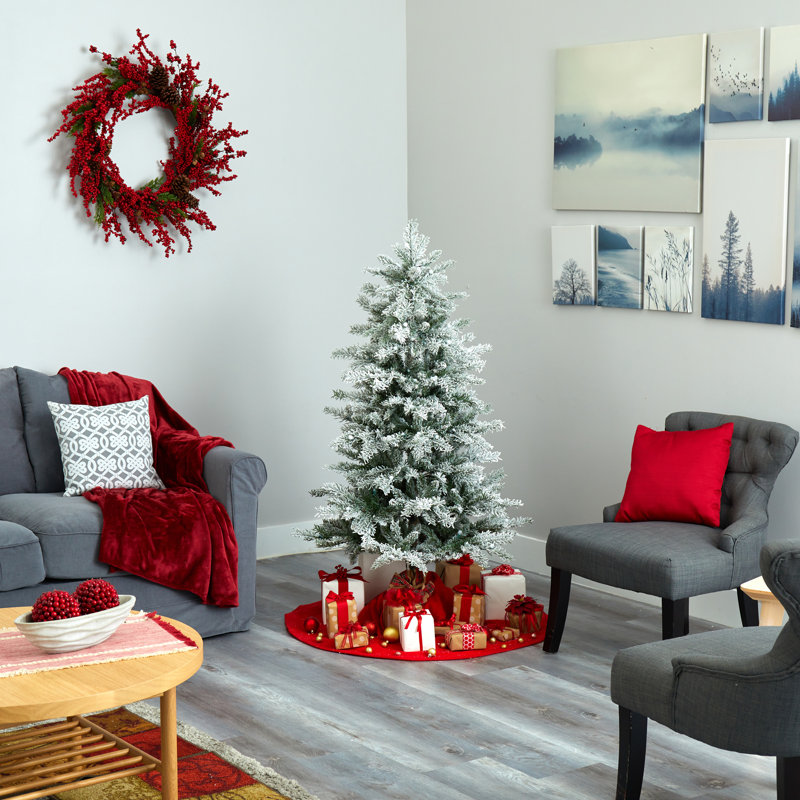 Arbre de Noël élancé épinette artificiel avec 500 lumières DEL, H 5 pi