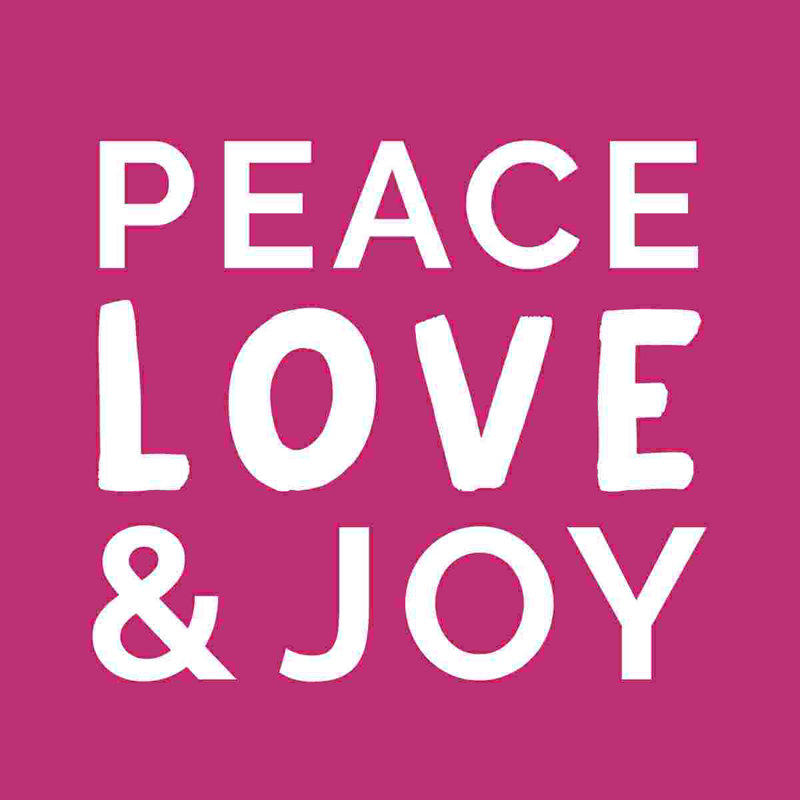 Peace Peace And Joy par - Art textuel sur, H 12 po x l 12 po