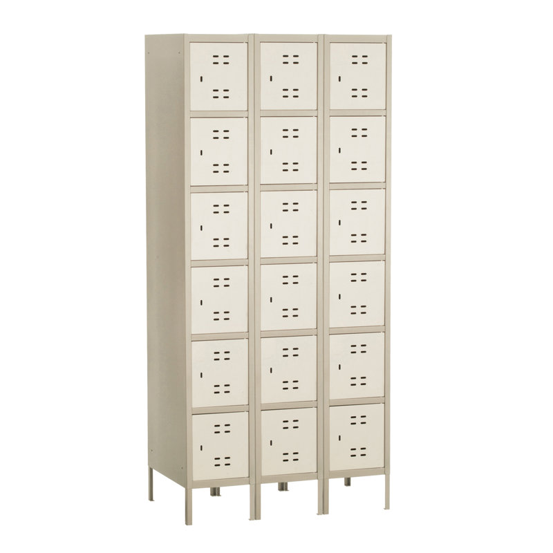 6 Tier 3 Wide Locker, Tan