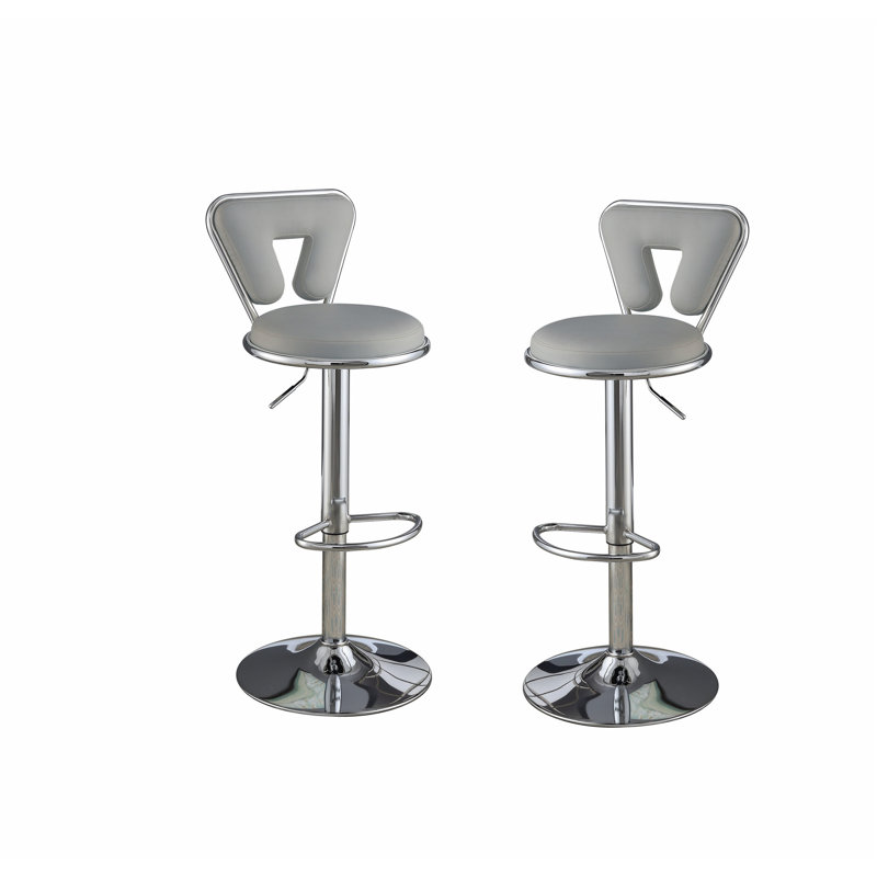 Tabouret pivotant, Gris / argent