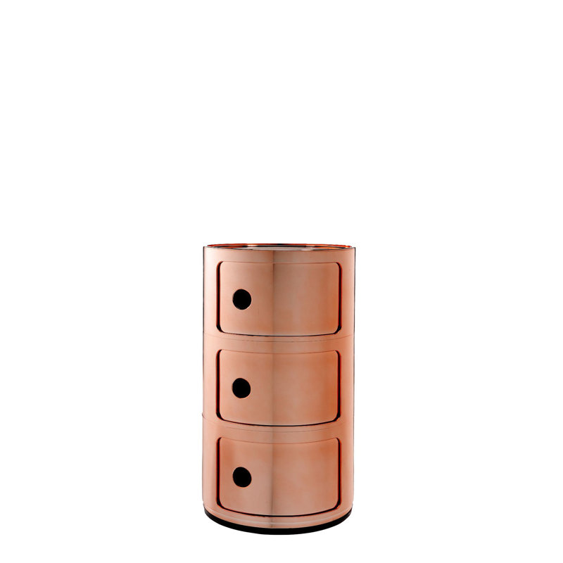 Componibili Storage Drawer, Copper, 3 Hi