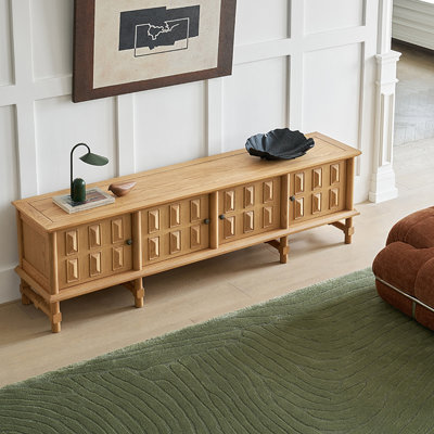 Meuble télé en bois de frêne de style rétro