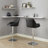 Aryelle Bar Stools Set of 4, Adjustable Counter Height Stools with Back and Arm, Modern Swivel Bar Chairs with Footrest, Upholstered PU Leather Kitchen Island Stools, Black-864890692-870189729