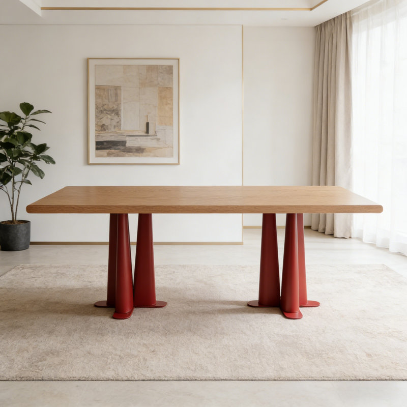 Table de salle à manger rectangulaire French Light Luxury