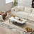 Coffee Table Rectangular Center Table For Living Room Open Space Side Table With Metal Frame