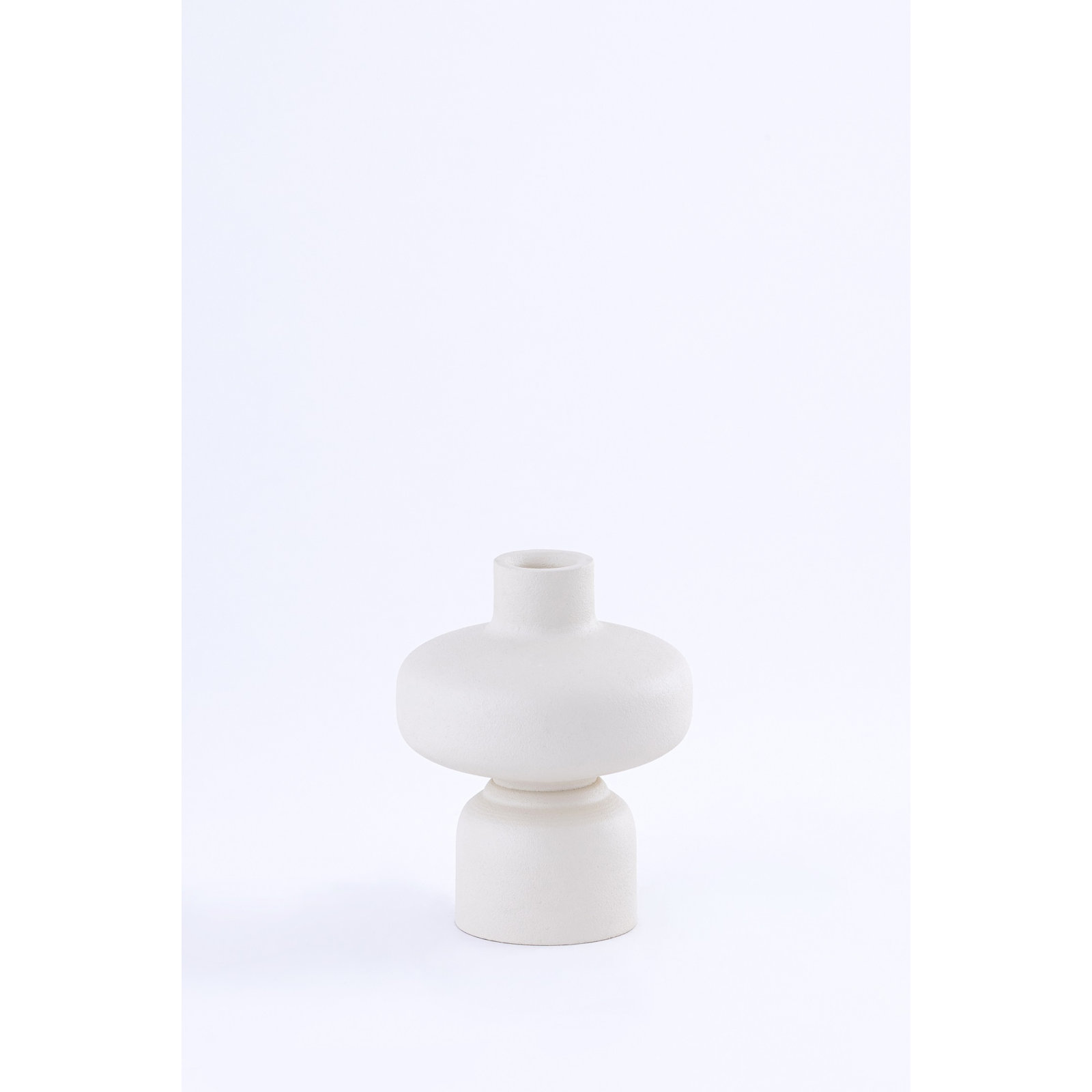 Iron Candle Holder Small White