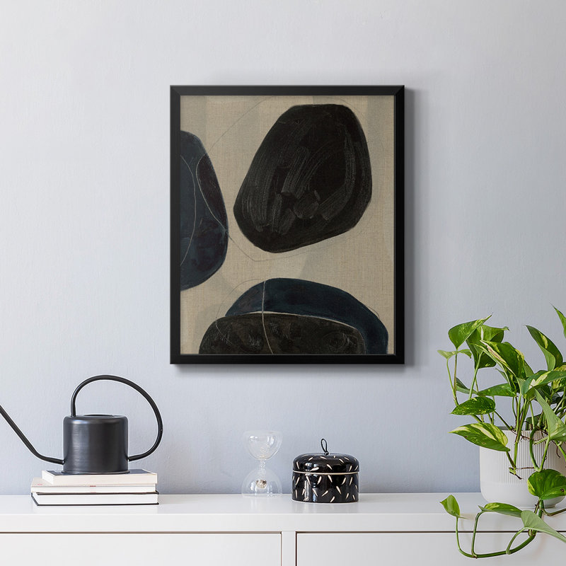 Toile encadrée de qualité supérieure Gravity II - prête à être accrochée, H 24 po x l 20 po, Noir