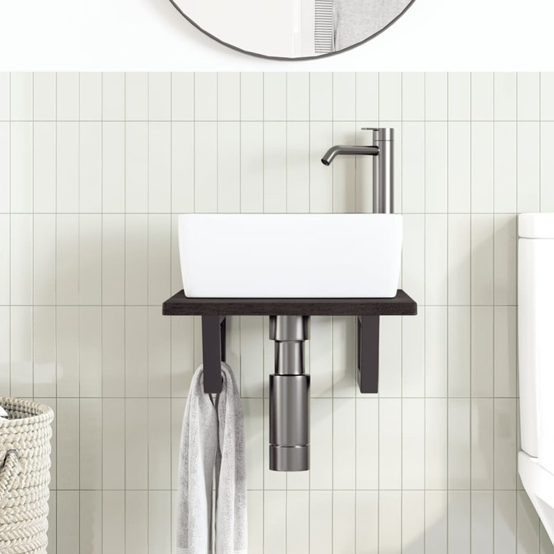 Accent Shelf, Black, 17" H x 60" W x 35.5" D