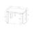 48" Rectangular Grey Dining Table, Modern Design, Thick Legs, Seats 4, Fits For Kitchen