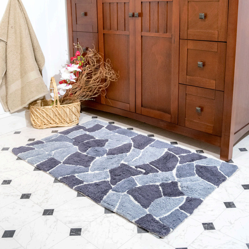 Ensemble de tapis de bain Baring Boulder, Bleu argenté