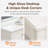 Modern Cream White Vanity Desk With 3 Drawers - Multi-Purpose Makeup Table And Writing Desk For Bedroom