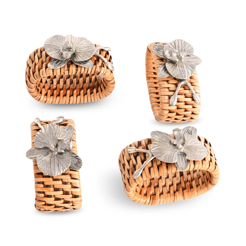 Orchid Hand Woven Wicker Rattan Napkin Ring