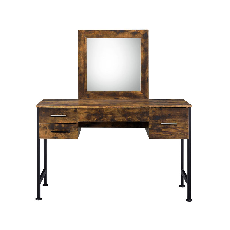Ensemble de meuble-lavabo 4 tiroirs avec miroir et coiffeuse de maquillage