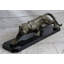 Stalking Panther Cougar Lioness Bronze Sculpture Statue Figure Art on Marble Base