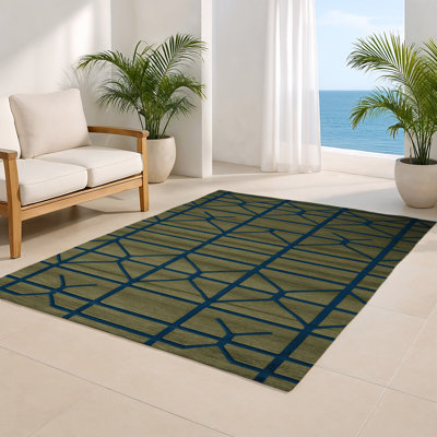 Tapis brun intérieur et extérieur Trellis