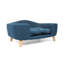 Mid-Century Modern Birch Wood Legged Dog Bed, Navy Blue Color, Assembly Bed With Coziness And Legs, Blue, Needed
