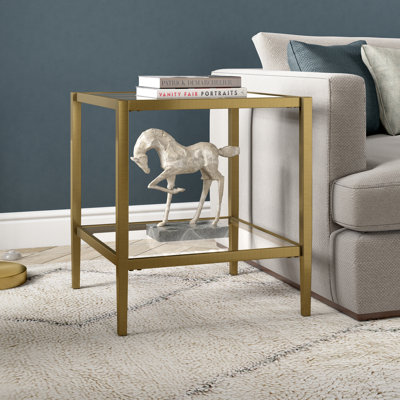 Hera Glass End Table with Storage