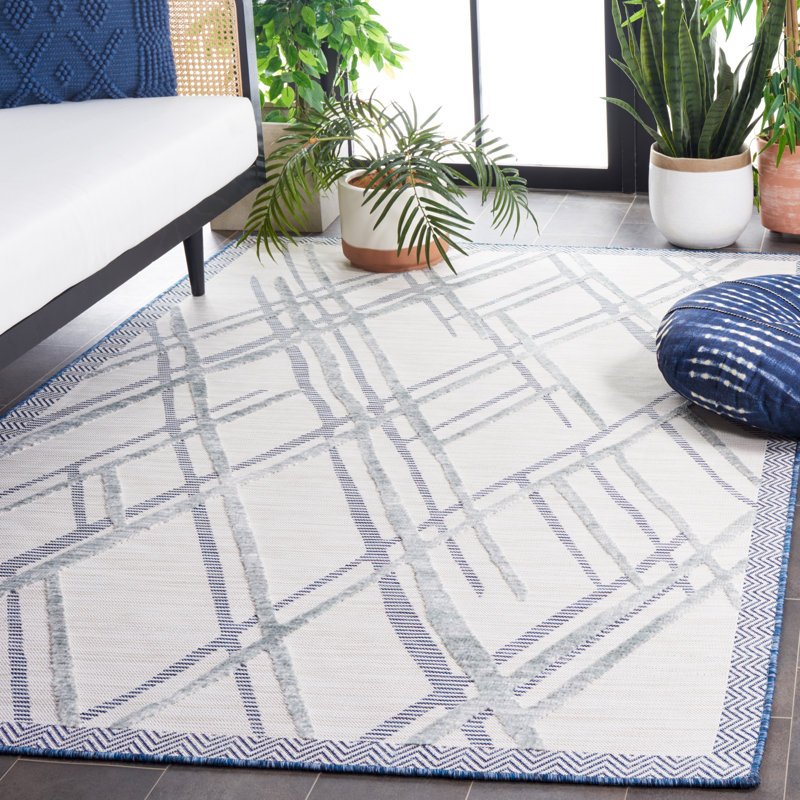 Corando Performance Geometric Indoor/Outdoor Area Rug, Rectangle 5'1" x 7'6"