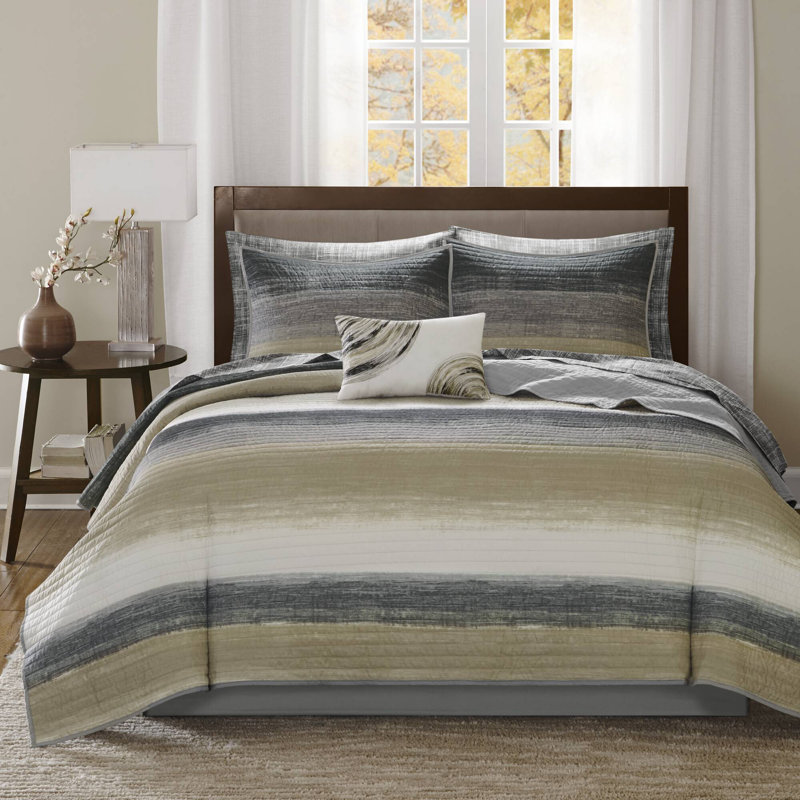 Ensemble de courtepointe en microfibre avec draps en coton Saben, Courtepointe grand + 7 pièces supplémentaires, Pes