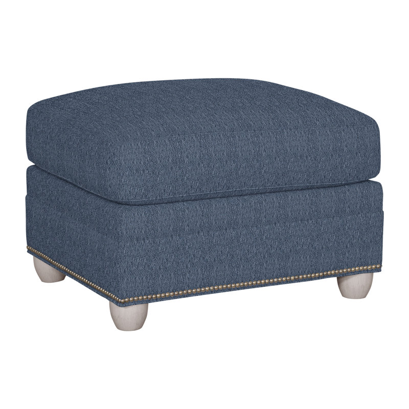 Fairgrove Upholstered Ottoman, Dove Gray, Navada Blue, No
