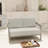 Heitzman Aluminum Outdoor Patio Loveseat With Gray Cushions