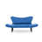 Modern 2-Seat Sofa Bed in Blue, 59.1 x 27.6 x 29.5 inches | 100% Metal Frame with Easy Clean Cotton-Lined Polyester Knit Fabric | Multi-Position Arms, 200 lbs Capacity, Scratch-Resistant Matte Black Finish-2045008037
