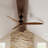 65" DC Reversible Ceiling Fan - 6-Speed Remote, Timer, Walnut Blade & Light