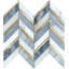 Stella 1" x 3" Chevron Metal Marble Mosaic Wall Tile-71939685