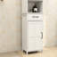 Armoire blanche à 1 porte et à 1 plancher, fabrication robuste, idéale pour le rangement dans divers environnements domestiques