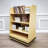 Fixturedisplays®Maple Wood Book Shelf, Mobile Bakery Wall Rack On Wheels, Retail Merchandise Fixture Display 30" Wide X 20" Deep X 50" Tall 101140