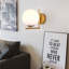 Estevanell 1-Light Metal Wall Sconce With Frosted Glass Shade-2072189303