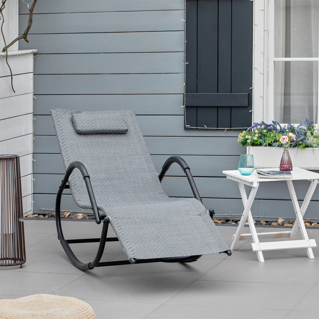 Aymelia 160cm Long Reclining Single Sun Lounger