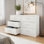 Commode 6 tiroirs avec grands tiroirs en tissu