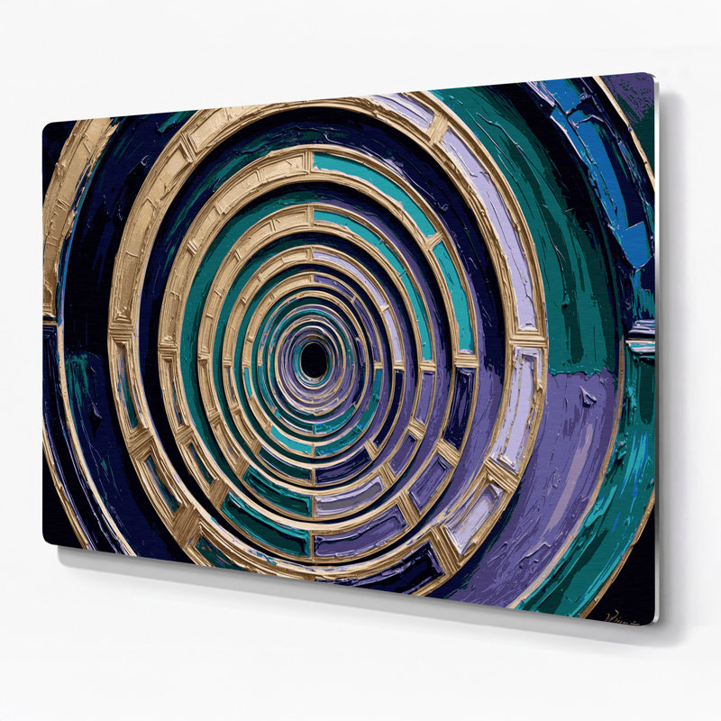 Art mural en métal Sci Fi, H 240 po x l 288 po x P 0,05 po