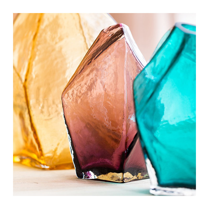 Gerst Handmade Glass Table Vase, Blue