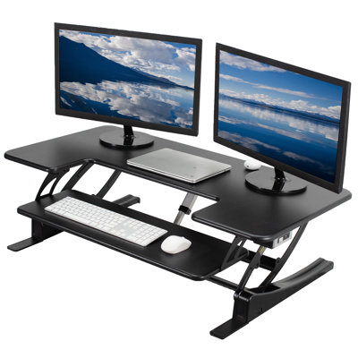 VIVO 42" Electric Standing Desk Converter (DESK-V000VLE series)