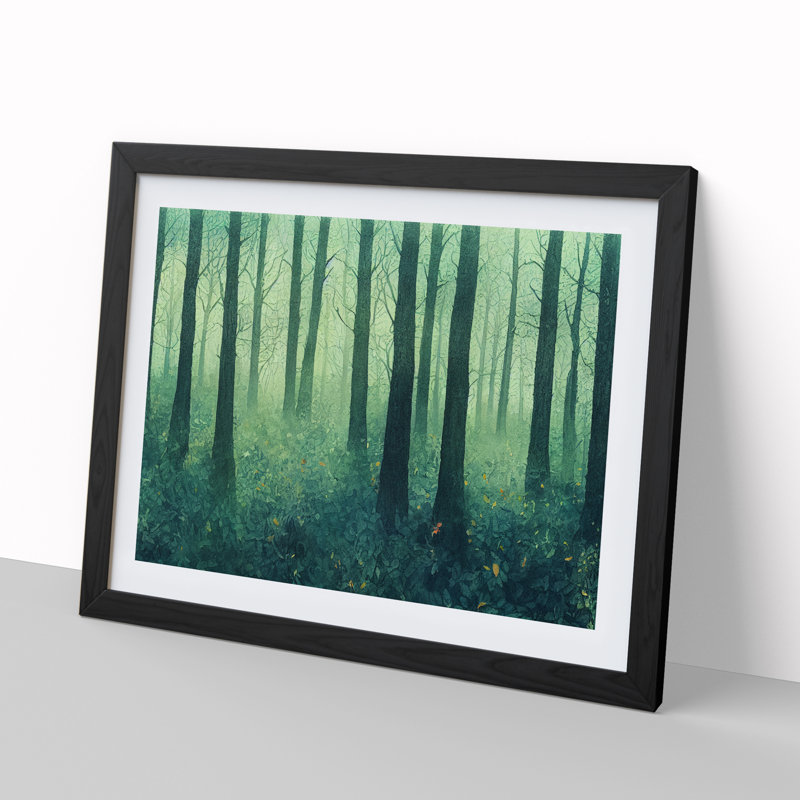 Forest Vol.5 - Single Picture Frame Print, Black Framed, 46cm H x 64cm W x 2cm D
