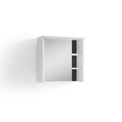 Linco 600mm W 610mm H Surface Frameless Medicine Cabinet Mirror 4 Adjustable