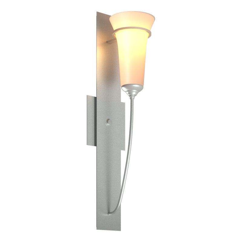 Banded Wall Torch Sconce, Vintage Platinum